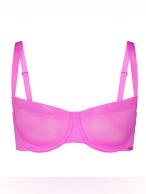 Skims No Show Molded Unlined Demi Bra size 34DDD Pink